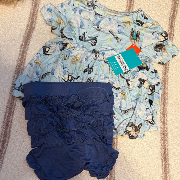 Posh Peanut Other - Posh Peanut Police Peplum & Bummie set